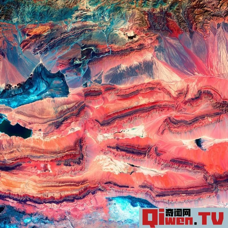 美似油畫的地球衛星圖 美地質勘探局發布