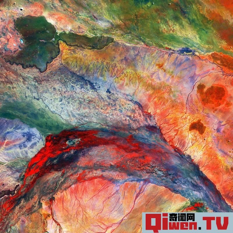 美似油畫的地球衛星圖 美地質勘探局發布
