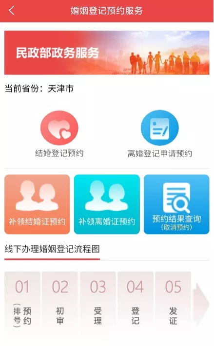 “民政通”婚姻登記預約服務操作指南