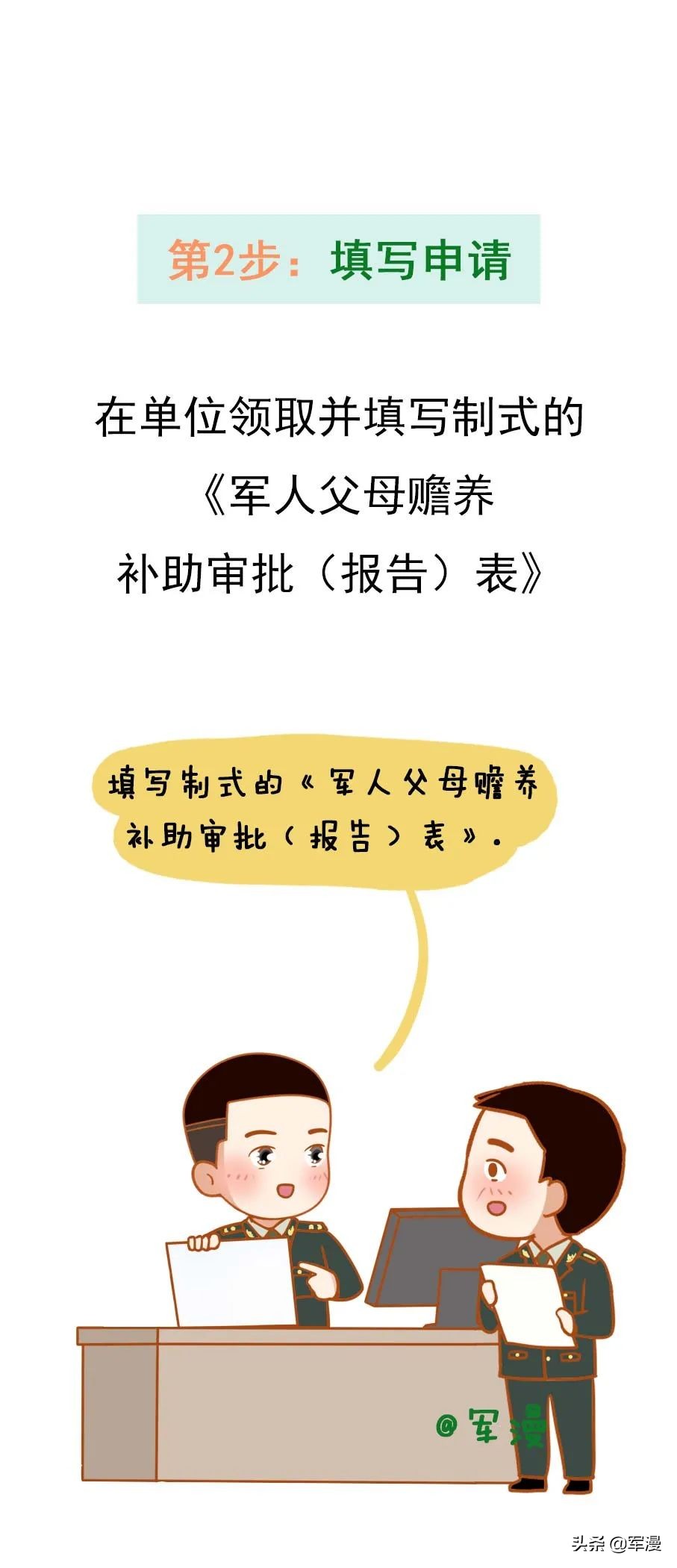 漫話軍人父母贍養補助費范圍、標準和申領流程
