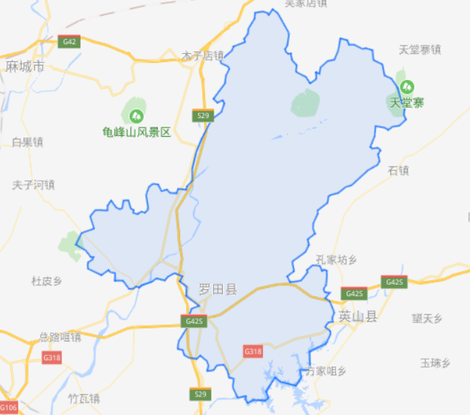 湖北省一個縣，人口超60萬，建縣歷史近1500年