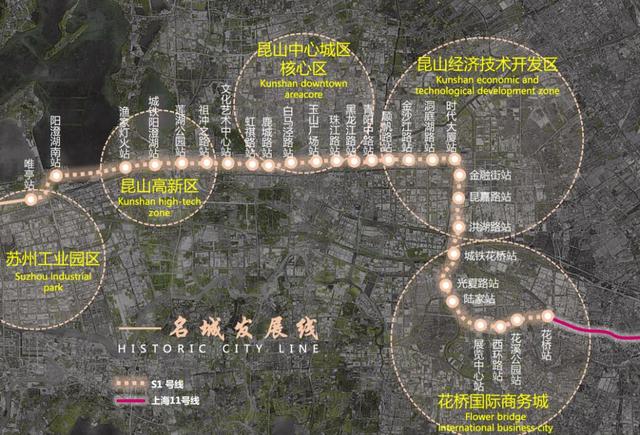 蘇州建一條地鐵，大部分線路都位于昆山境內，預計2023年年底建成
