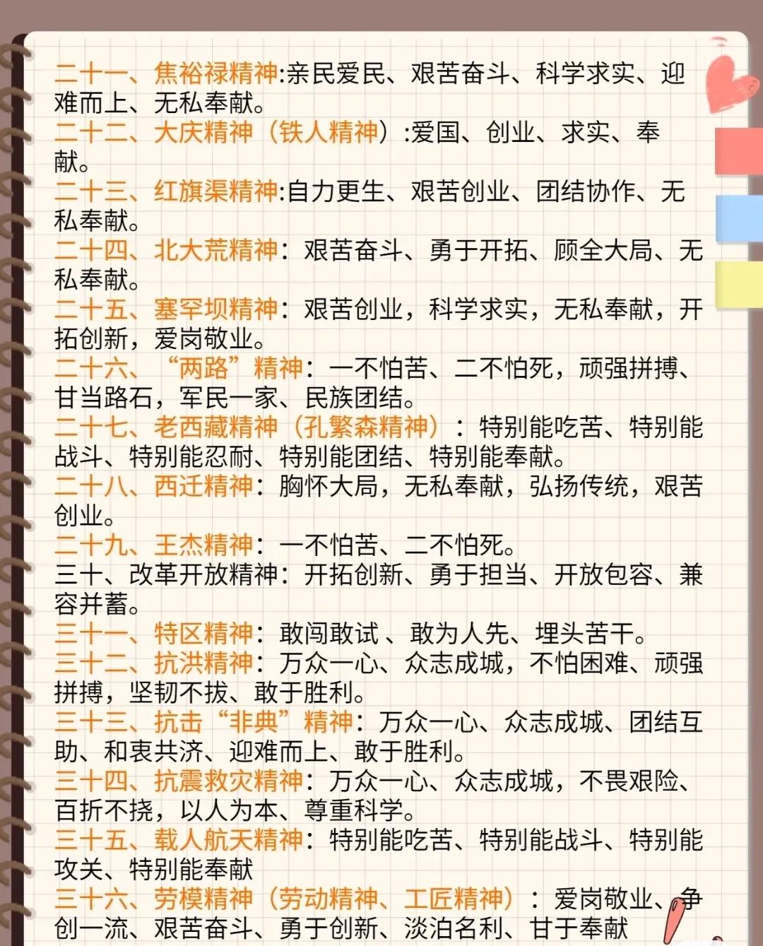 公考我國46種偉大革命精神,你都知道嗎?