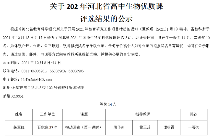 青春如你，拔節生長——石家莊市第二十七中學省級優質課、市級素質賽獲獎喜報