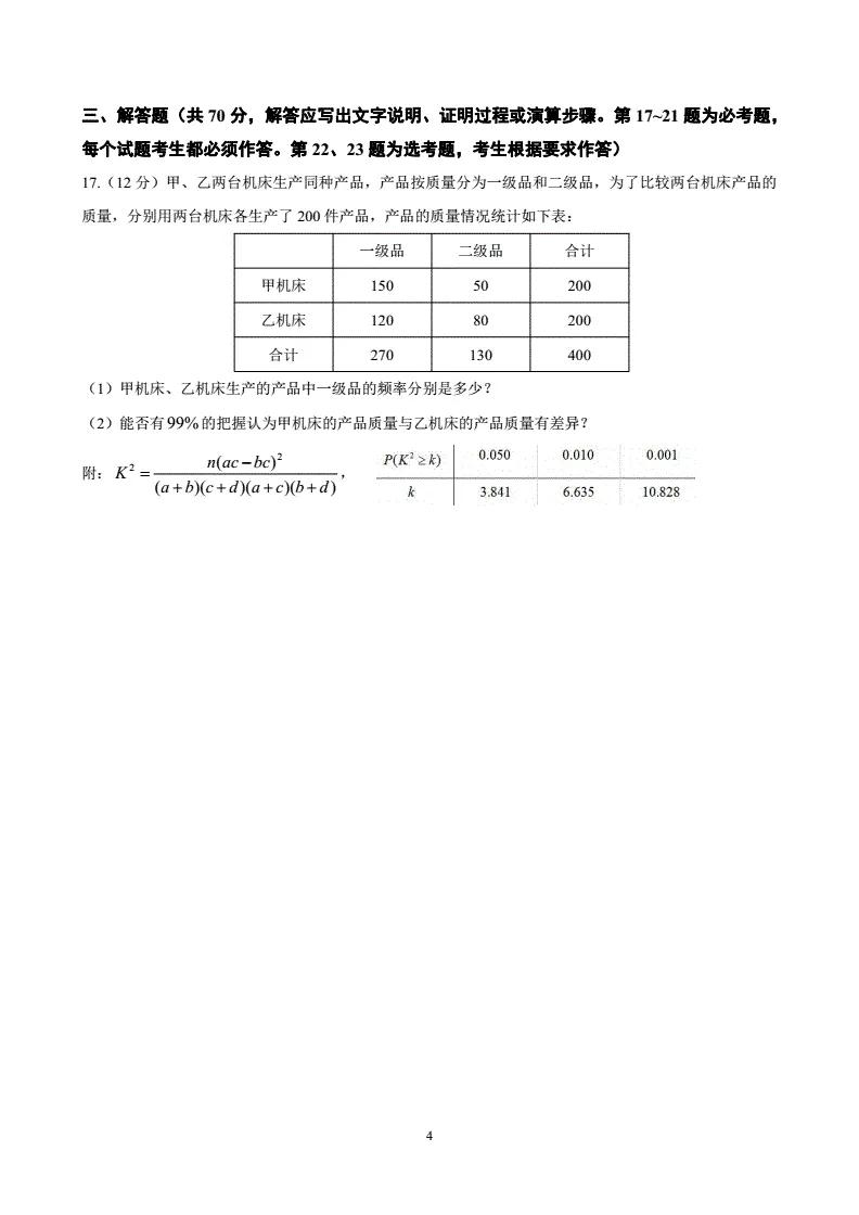 備戰高考，做高考真題——2021高考數學全國三卷