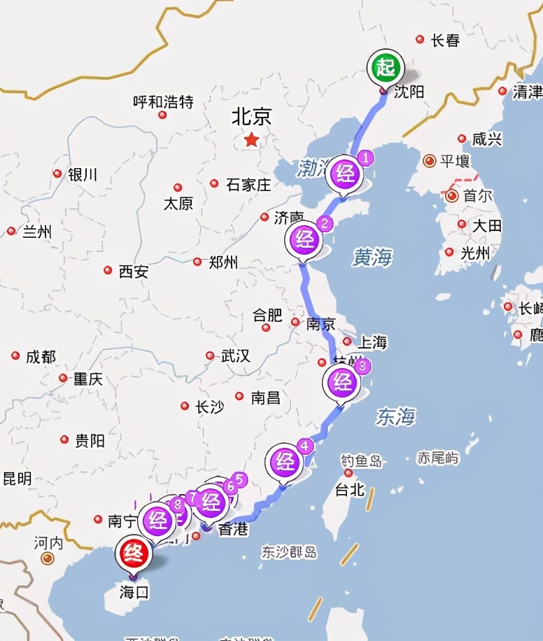 中國最長的高速公路，貫穿南北地區全長5700千米，黑龍江通到海南