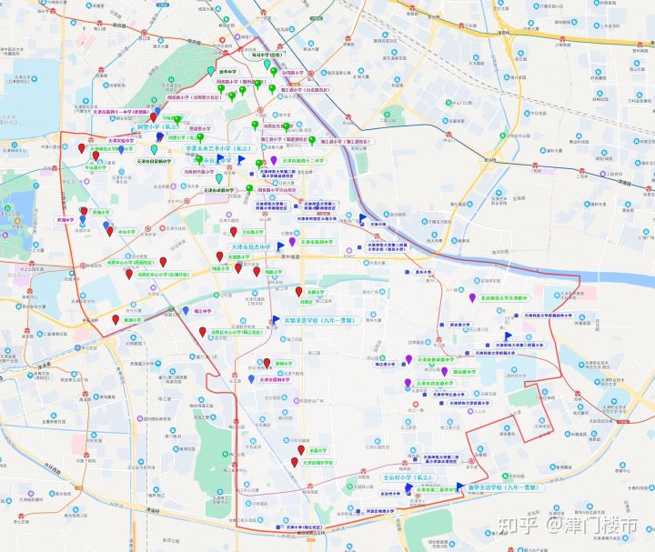 天津市河西區學區房、學校分布及學片劃分匯總